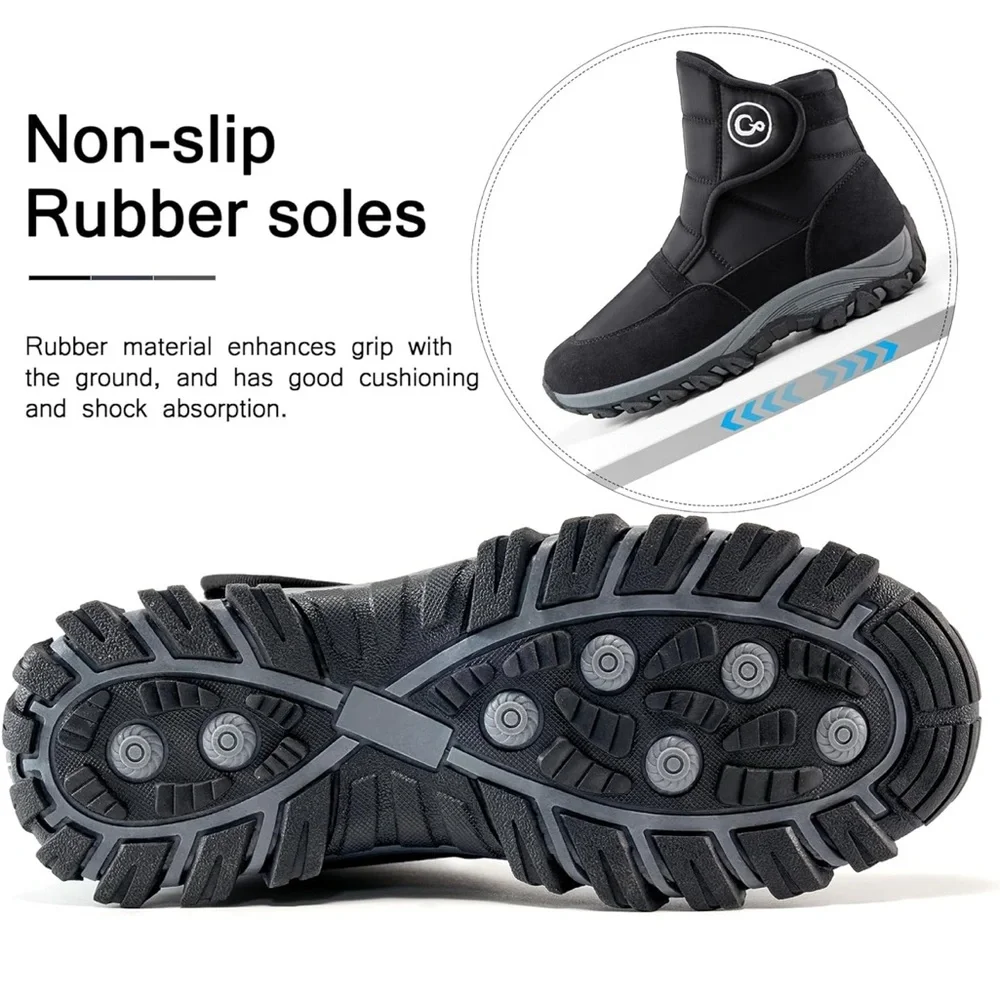 Women Winter Hiking Boots: Waterproof Fur Lined Anti Slip Outdoor Boots